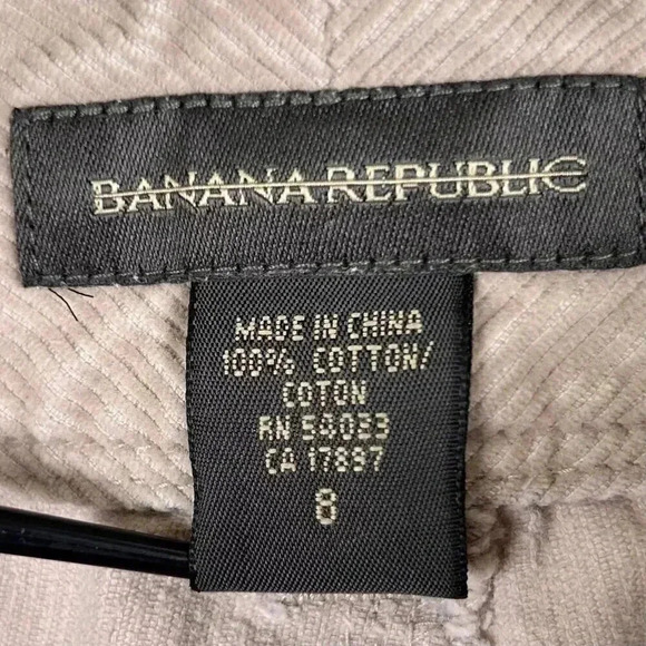 Banana Republic Size 8 Tan Corduroy Pants Straight Leg Preppy - Picture 10 of 10